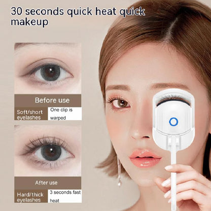 Electric Heated Eyelash Curler – Portable &amp; Rechargeable