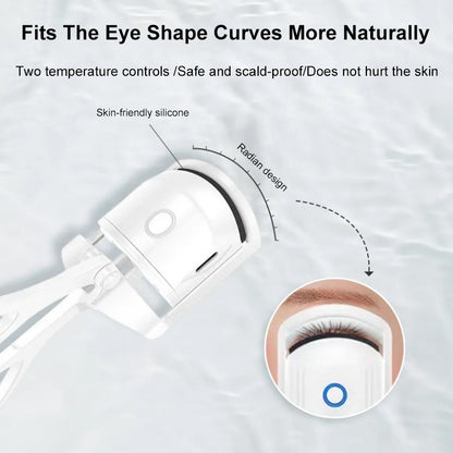 Electric Heated Eyelash Curler – Portable &amp; Rechargeable