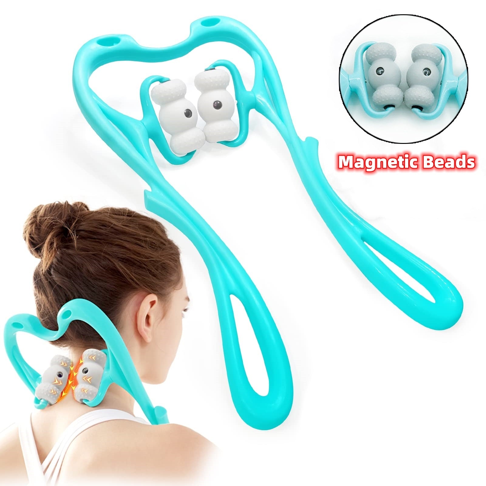 Deep Tissue Neck Massager for Pain Relief | 360° Roller Tool