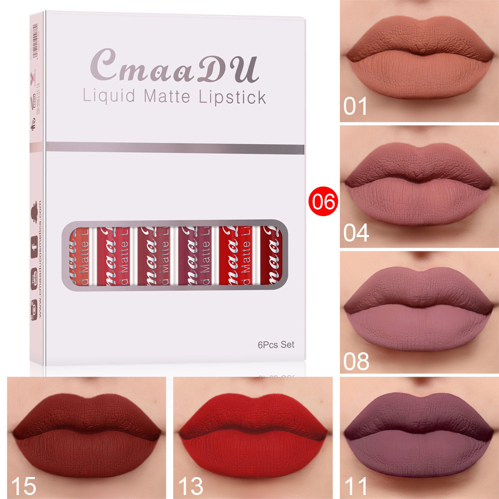 6 Boxes of Matte Non-Stick Lipstick | Long-Lasting &amp; Waterproof