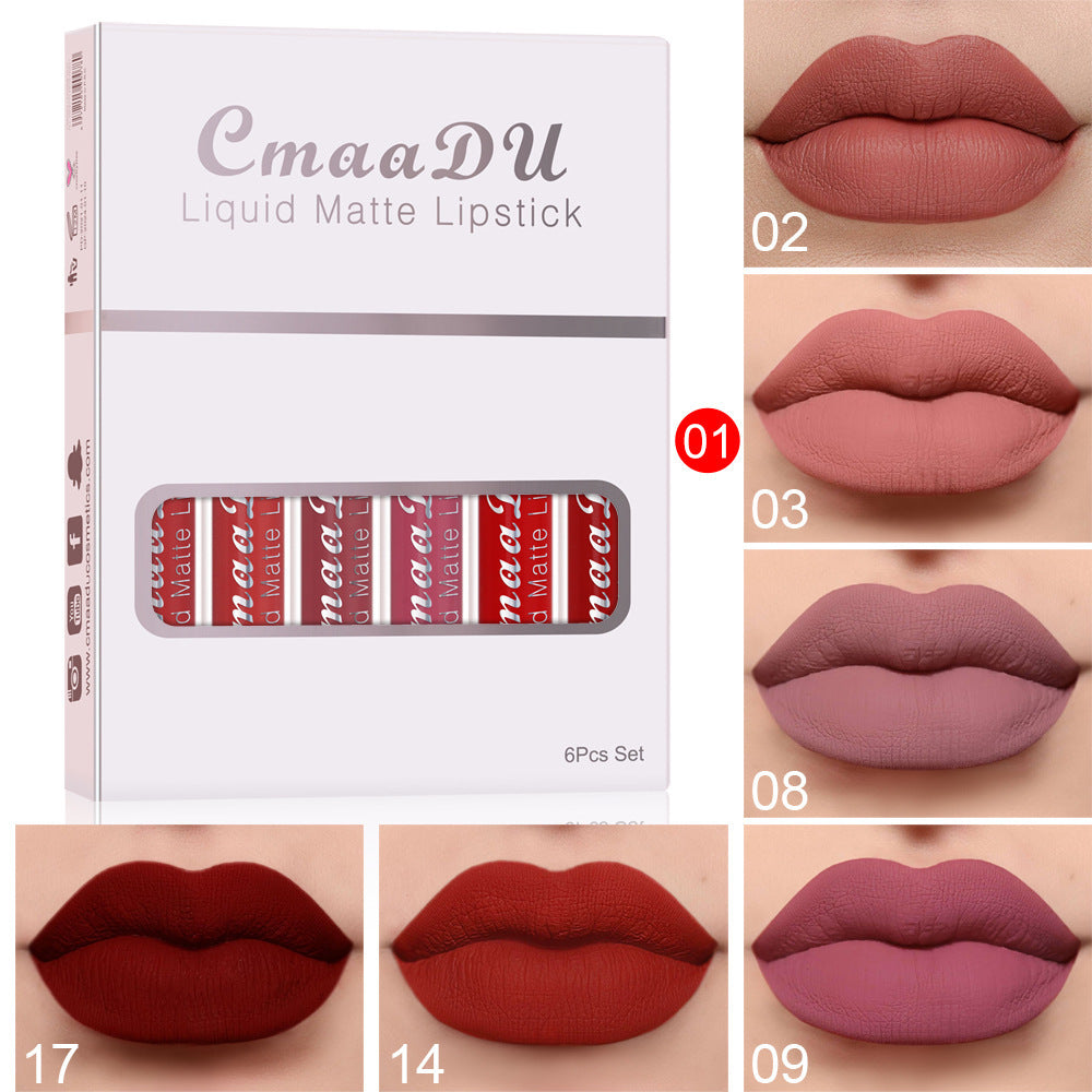 6 Boxes of Matte Non-Stick Lipstick | Long-Lasting &amp; Waterproof